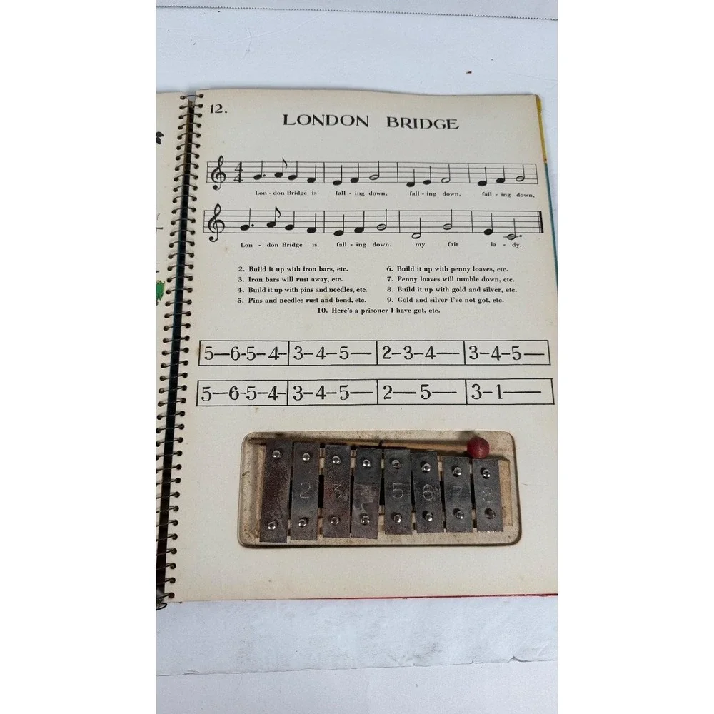 Sing-A-Song Playerbook Sam See 1947 Xylophone Music McLoughlin Bros w/ Mallet